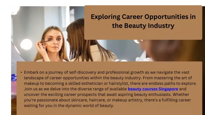 exploring career opportunities in the beauty