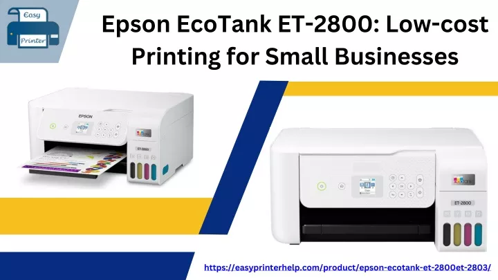 epson ecotank et 2800 low cost printing for small