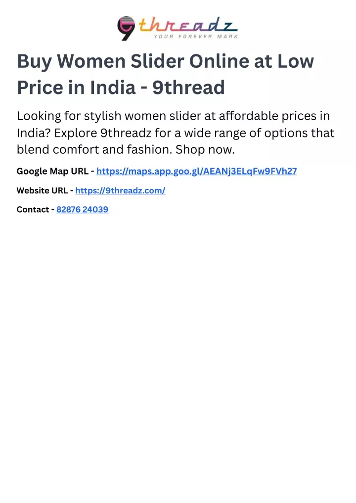 buy women slider online at low price in india