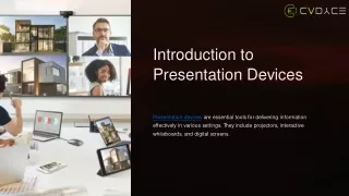 Make Your Presentations Better with New Presentation Devices