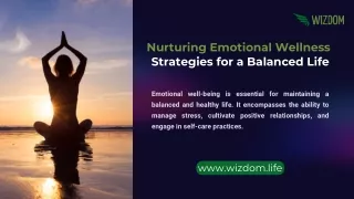 Nurturing Emotional Wellness  Strategies for a Balanced Life