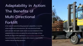Adaptability in Action_ The Benefits of Multi-Directional Forklift