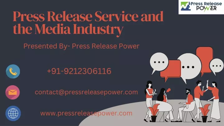 press release service and the media industry