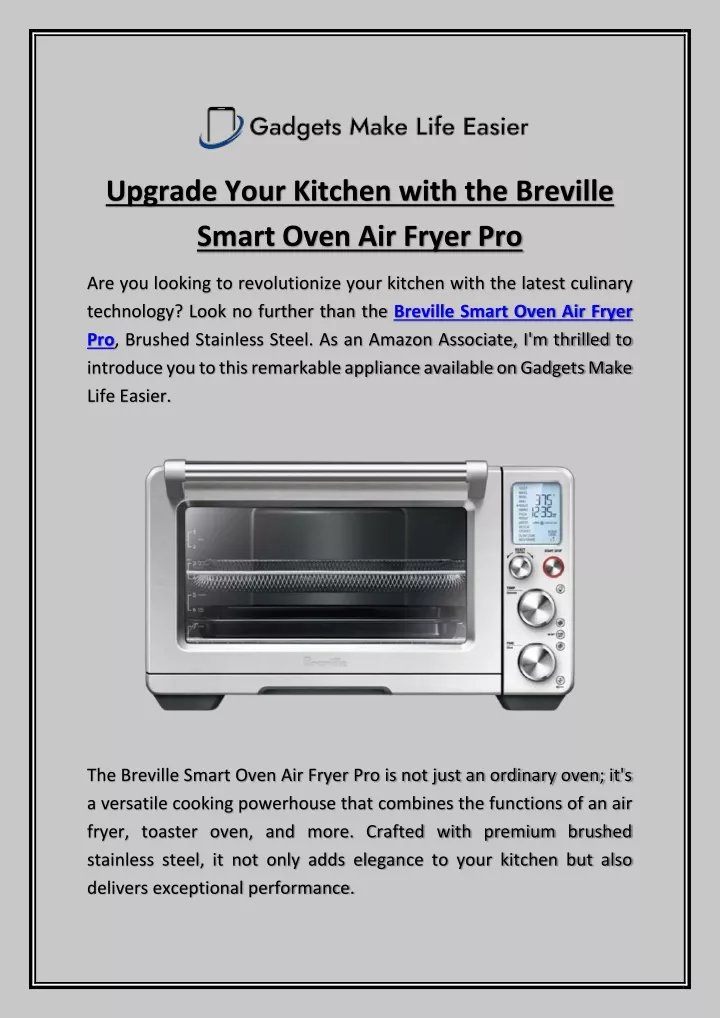 upgrade your kitchen with the breville smart oven