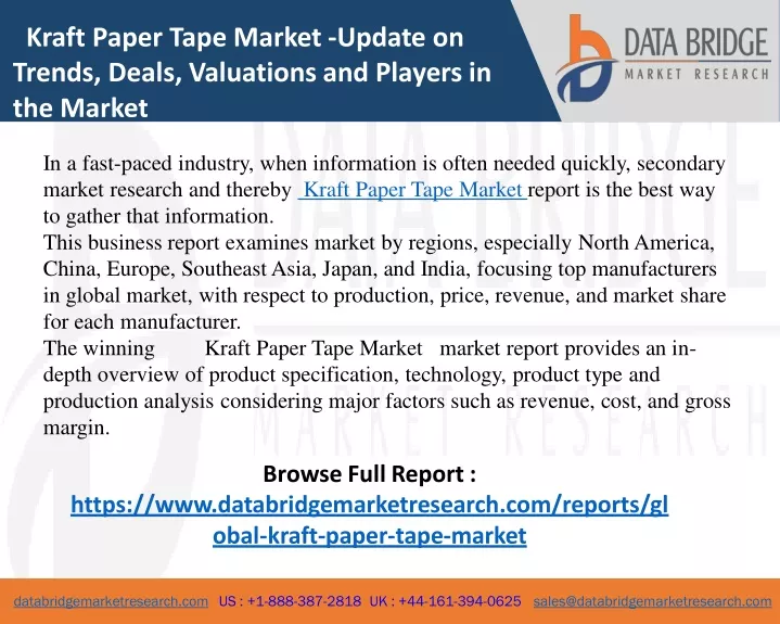 kraft paper tape market update on trends deals