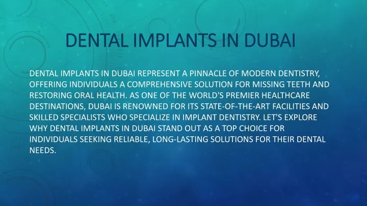 dental implants in dubai