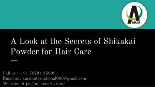 A Look at the Secrets of Shikakai Powder for Hair Care