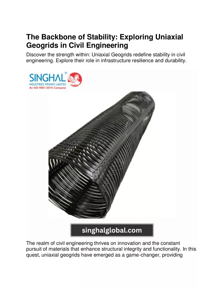 the backbone of stability exploring uniaxial