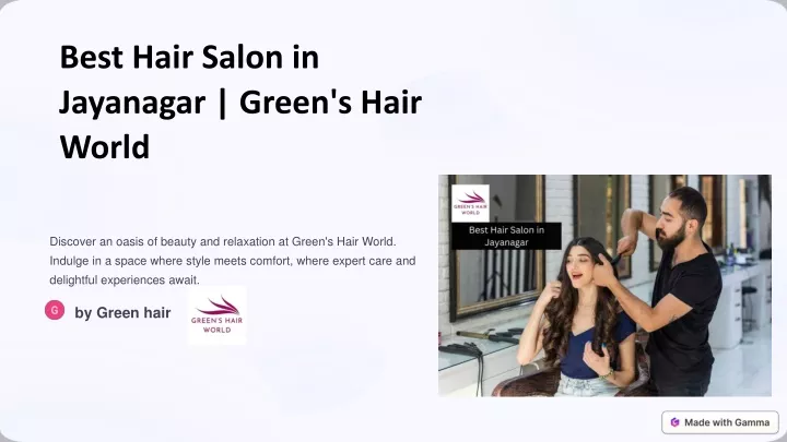 best hair salon in jayanagar green s hair world