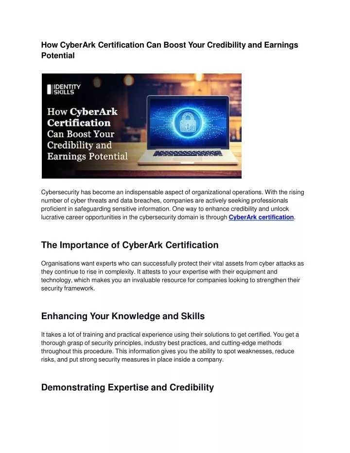 how cyberark certification can boost your