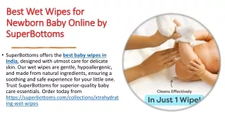 Best Wet Wipes for Newborn Baby Online