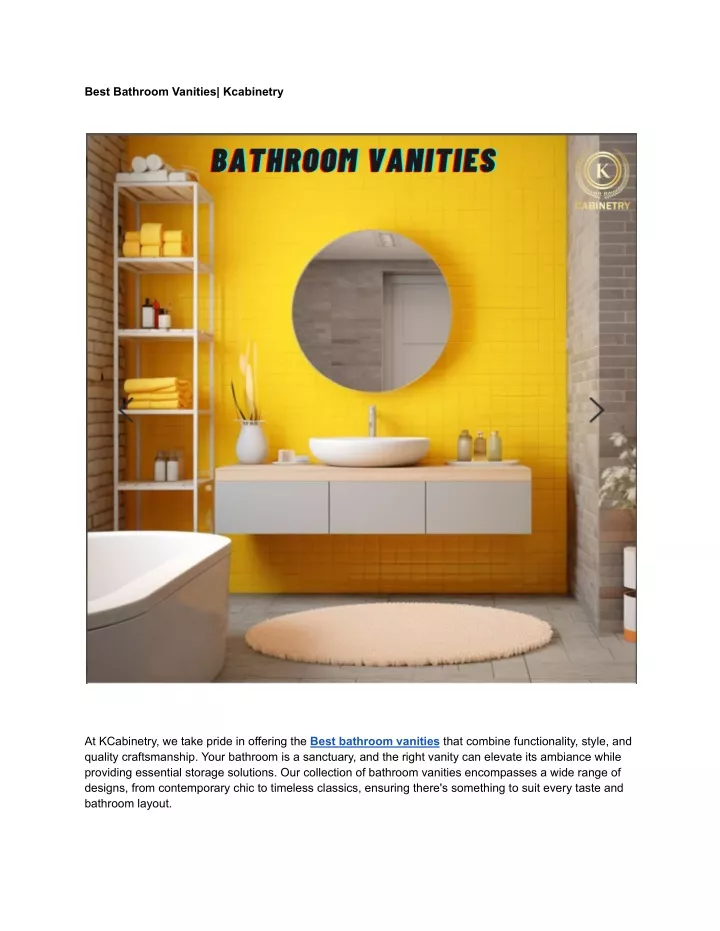 best bathroom vanities kcabinetry