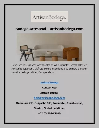 Bodega Artesanal | artisanbodega.com
