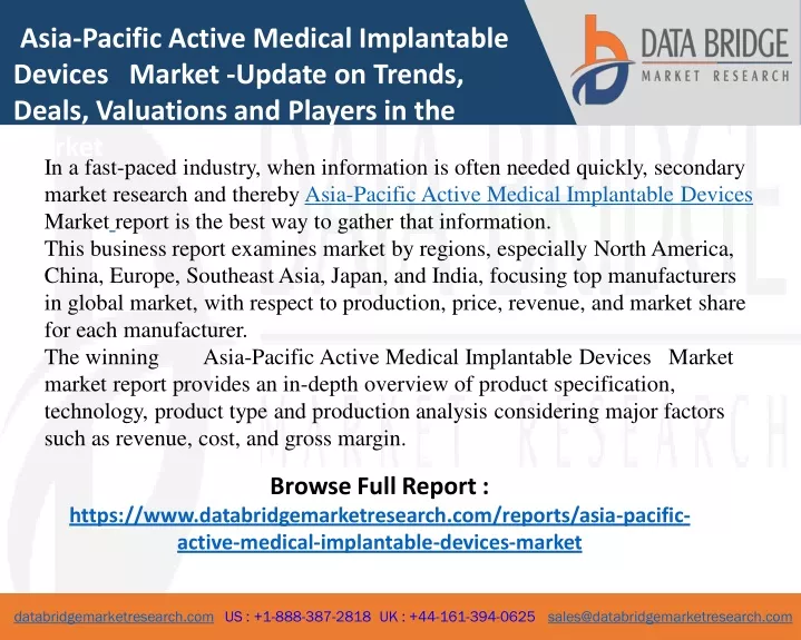 asia pacific active medical implantable devices