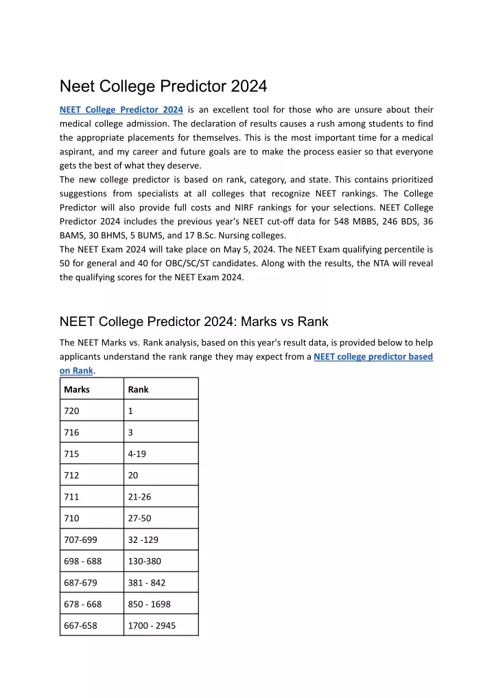 neet college predictor 2024