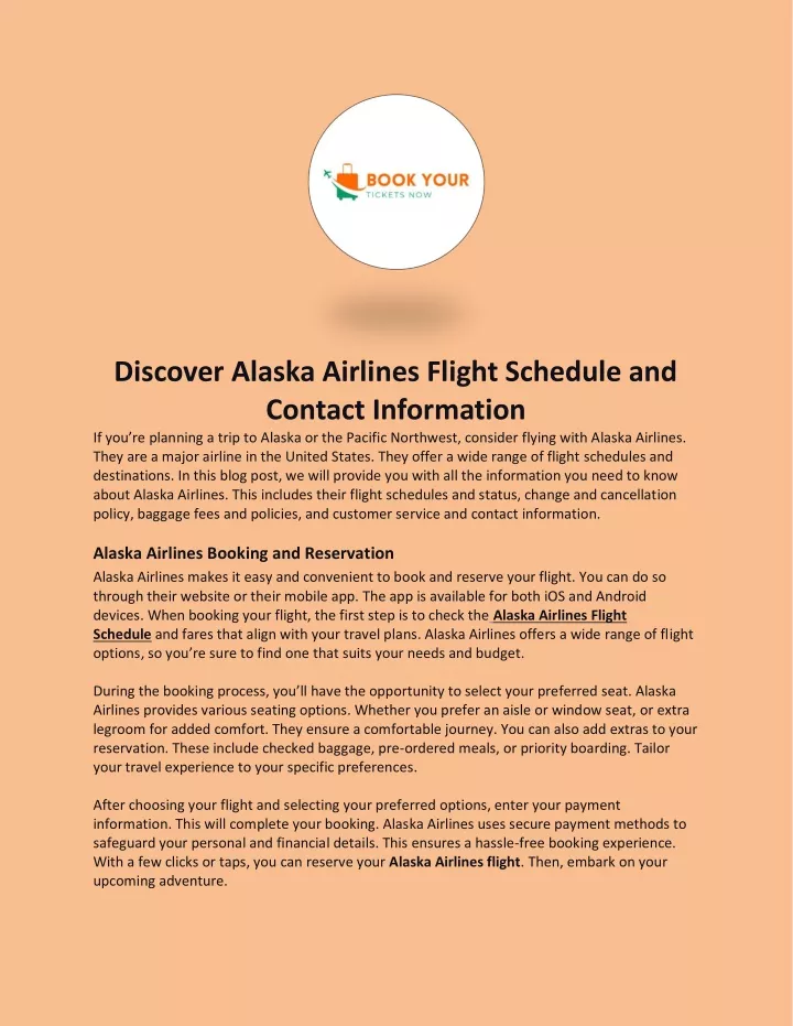 discover alaska airlines flight schedule