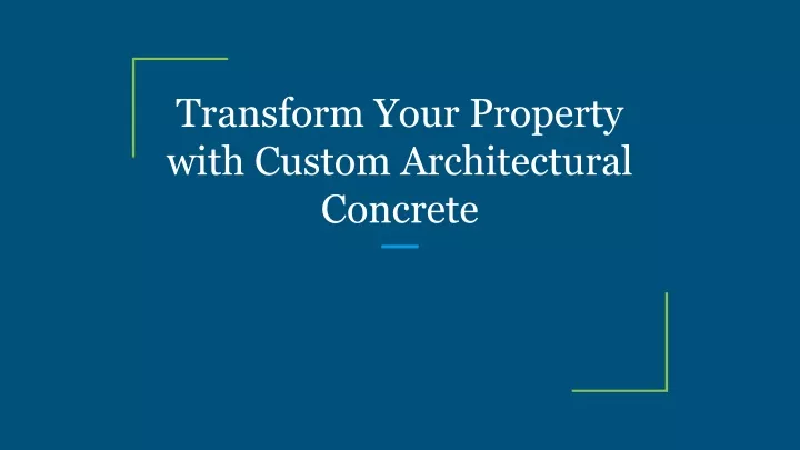 transform your property with custom architectural
