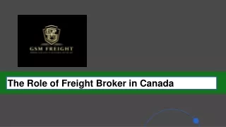 GSM Freight: Freight Broker in Canada