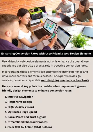 Enhancing Conversion Rates With User-Friendly Web Design Elements