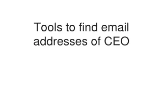 Tools to find email addresses of CEO