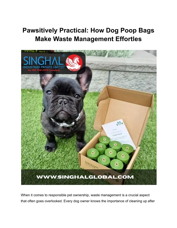 pawsitively practical how dog poop bags make