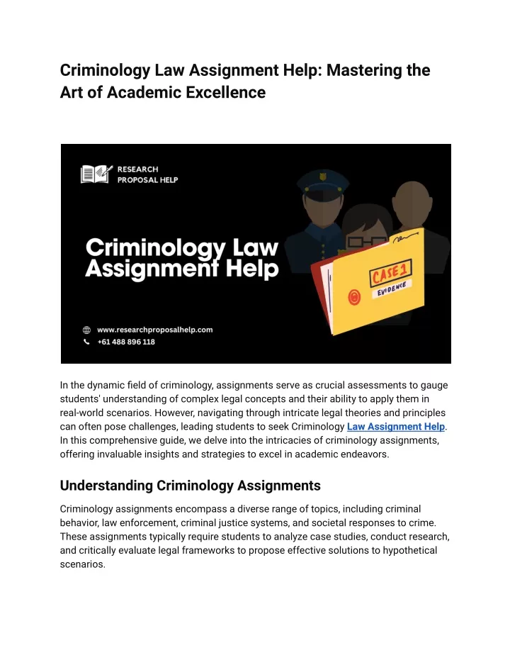 criminology law assignment help mastering
