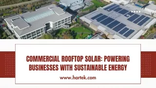 Commercial Rooftop Solar Powering Businesses with Sustainable Energy