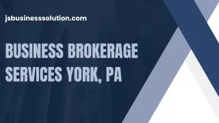 Business Brokerage Services York, PA