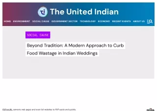 Food Wastage in Indian Weddings