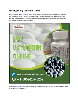 Looking to Buy Oxycontin Online