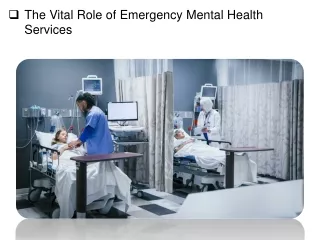 The Vital Role of Emergency Mental Health Services