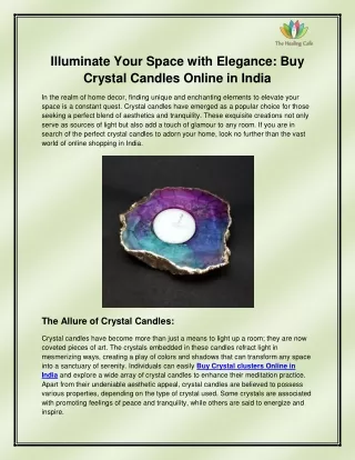 Buy crystal clusters Online in India