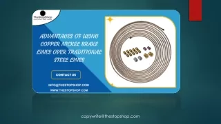 Advantages of Using Copper Nickel Brake Lines Over Traditional Steel Lines