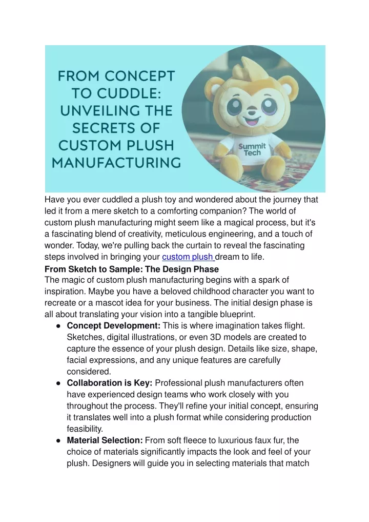 have you ever cuddled a plush toy and wondered