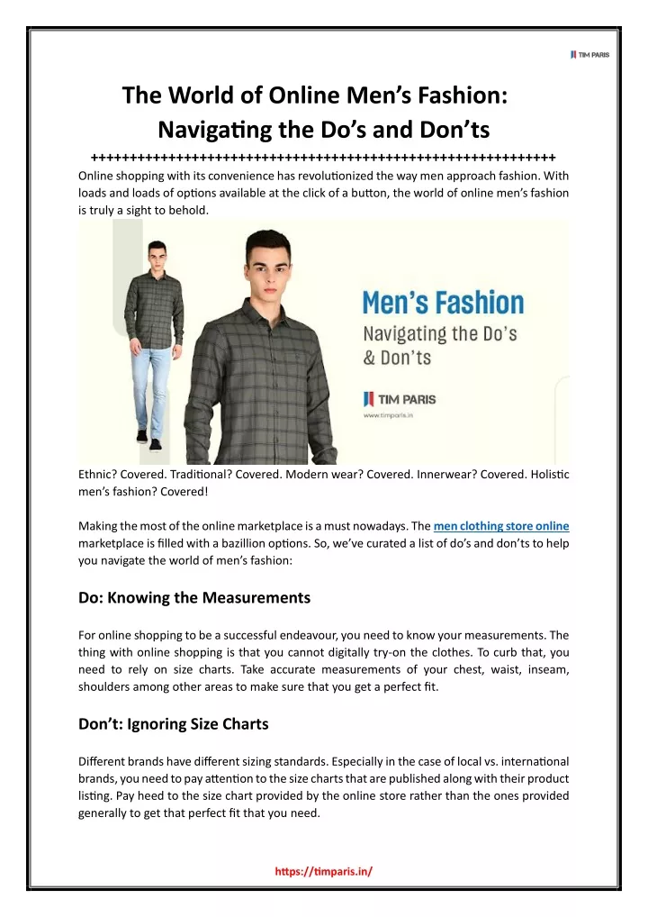 the world of online men s fashion navigating