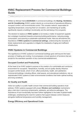 HVAC Replacement Process for Commercial Buildings Guide