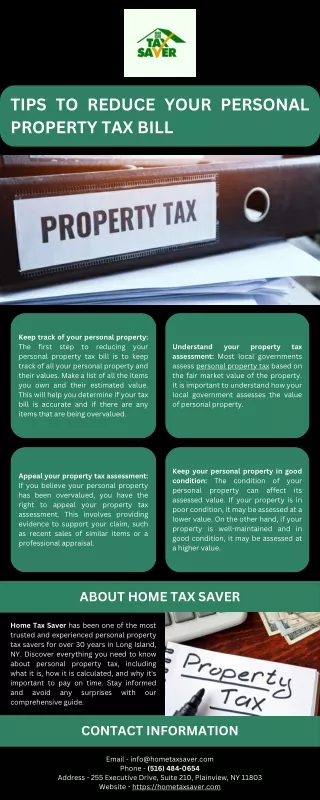 tips to reduce your personal property tax bill
