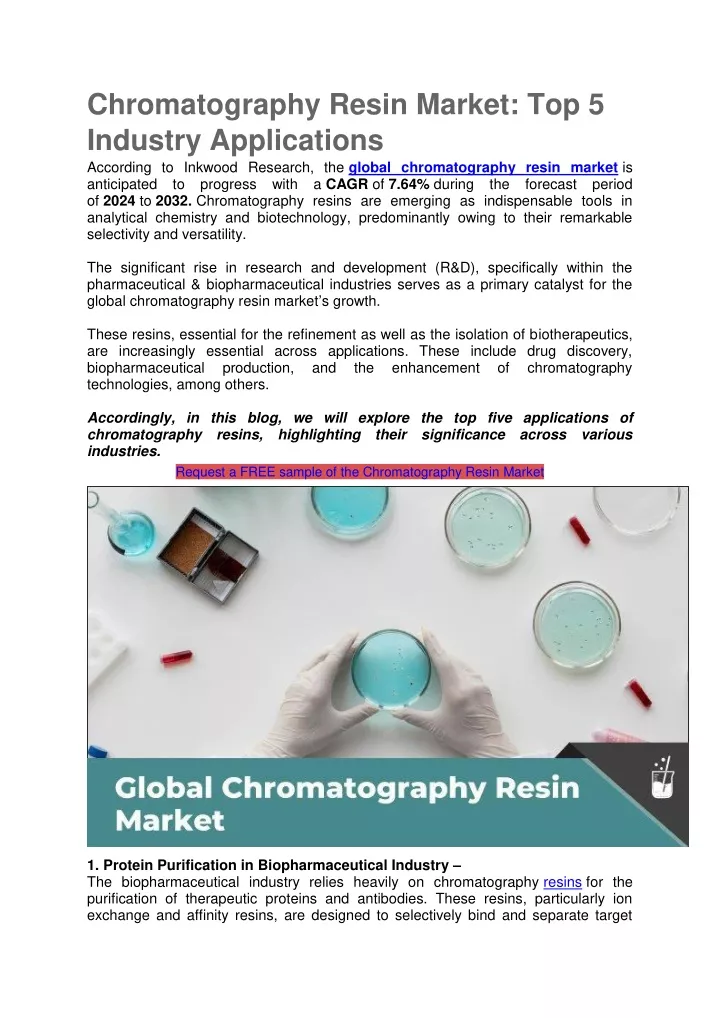 chromatography resin market top 5 industry