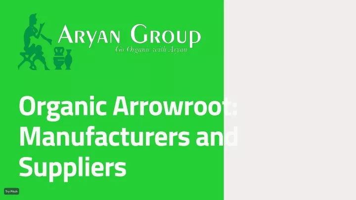 organic arrowroot manufacturers and suppliers