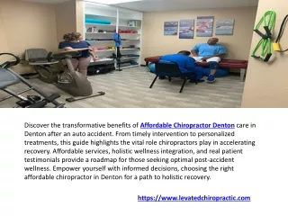 Denton Affordable Chiropractic Recovery
