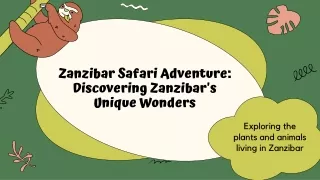 Enjoy Zanzibar Safari Adventure