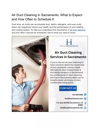 Air Duct Cleaning_ What to Expect and How Often to Schedule It