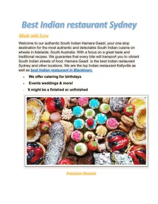 Best Indian restaurant Sydney