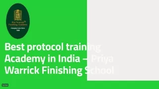 Best protocol training Academy in India – Priya Warrick Finishing School