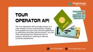 Tour Operators API