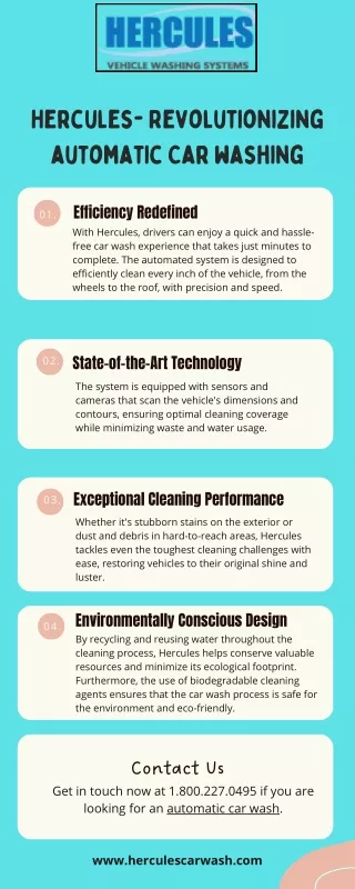 hercules revolutionizing automatic car washing