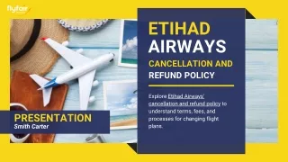 Etihad Airways Cancellation and Refund Policy