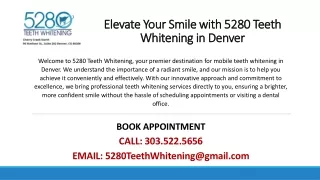 Elevate Your Smile with 5280 Teeth Whitening in Denver