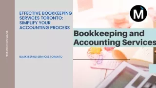 Effective Bookkeeping Services in Toronto Streamlining Your Accounting Process