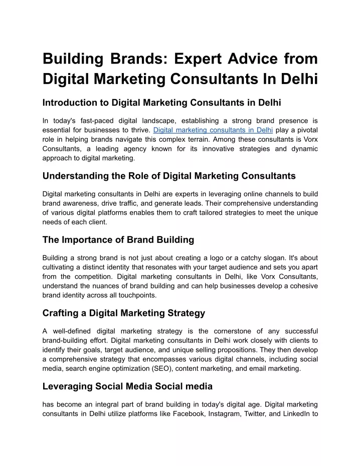 building brands expert advice from digital